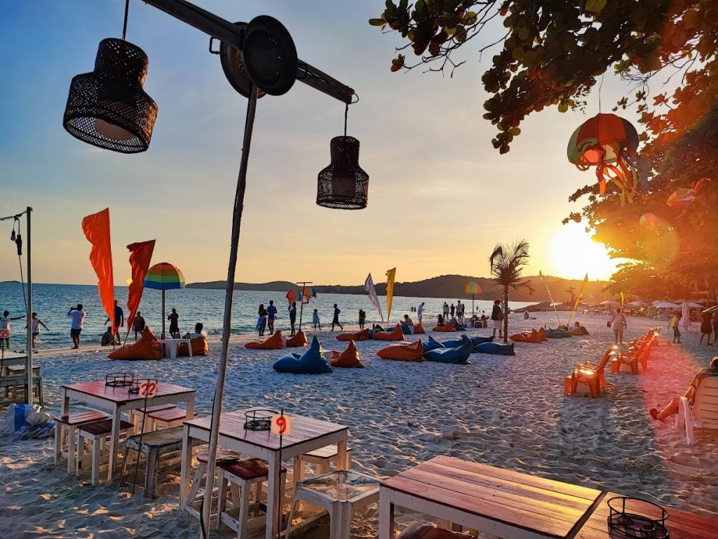 Beautiful beach at sunset on Koh Samet