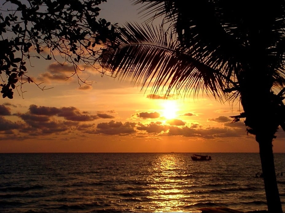 Stunning sunset on Koh Chang - an island a short drive from Koh Samet