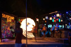 Silver sands bar fire dancer